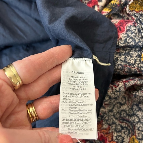 Madewell Ruffle-Sleeve Popover Mini Dress in Bali Blooms Easy fit Size XXL (18) - Picture 8 of 13